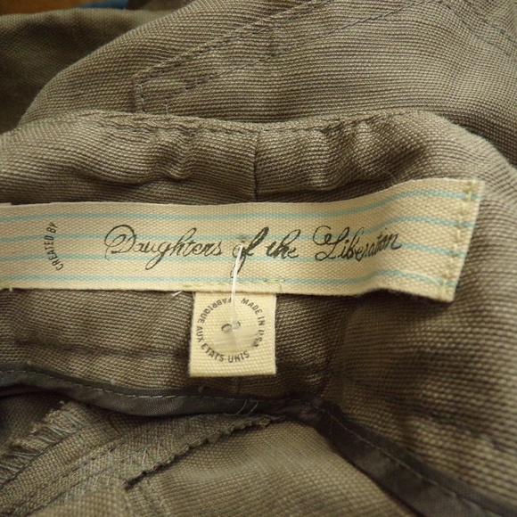 Anthropologie Pants Size 8 Linen Tencel Taupe Gray - Picture 5 of 5